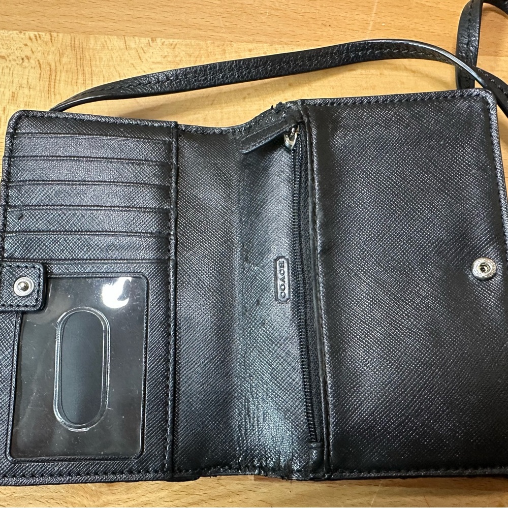 Coach Black Crossbody Bag with Silver Accent - Picture 3 of 5